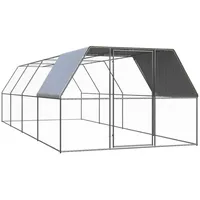 VidaXL Outdoor-Hühnerkäfig 3x8x2 m Verzinkter Stahl