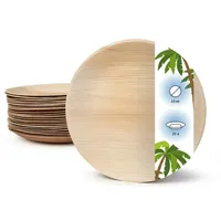 Onlyleaf 25 Stück Einwegteller Ø 23cm Palmblatt-Teller, rund, biologisch