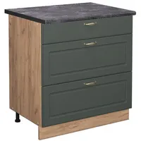 Vicco Küchenunterschrank Fame-Line 80 cm mit 3 Schubladen, AP