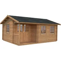 Palmako Susanna 16,4 m2 - 44 mm hellbraun tauchgrundiert