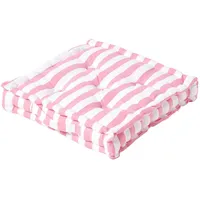 Homescapes Sitzkissen Breite Streifen rosa 50 x 50 x