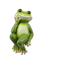 MARELIDA Blumentopfhänger Frosch - niedliche Dekofigur als Topfhänger Tierfigur