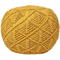 Homescapes Pouf, senfgelb, 35 x 40 cm -