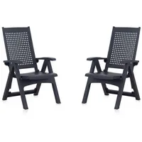 SHAF Milano 2er Pack Klappstuhl | Anthrazit Wetterfest |