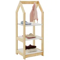 Idimex Kinderregal Natur, Weiß, Holz, Kiefer, Vintage, 44x118x42 cm,