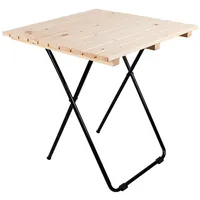 Mojawo - Holz/Metall Beistelltisch klappbar natur 45x45x50cm-MMC4711
