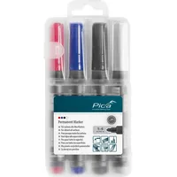 PICA-MARKER Pica Permanent Marker sortiert, 4er-Set, Kunststoffetui (520/04)