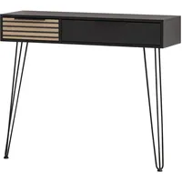 MÖBELPARTNER Hank Konsolentisch eiche, schwarz 103,7 x 32,1 x