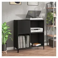 VidaXL Plattenschrank Schwarz 84,5x38x89 cm Holzwerkstoff