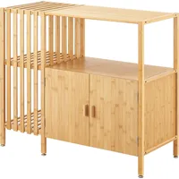 [en.casa] Beistellschrank Varanger 93,5x40x80cm Bambus
