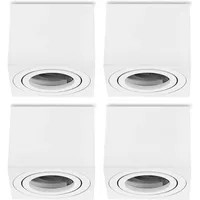 Sweet Led Deckenspots 4x eckig Aluminium weiß