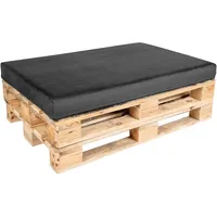 TexDeko Palettenkissen 120 x 80 x 12 cm schwarz
