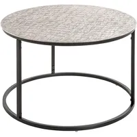 Haku-Möbel HAKU Beistelltisch, Schwarz, Silber, Metall rund, eckig, rund,