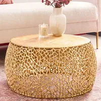 Riess-Ambiente Abstract Leaf Gold Metall rund 75 x 31