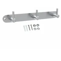 Intirilife Edelstahl Garderobenleiste Modell B - 3 Haken -