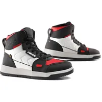 Falco Harlem Motorrad Schuhe, schwarz/weiß/rot, 45