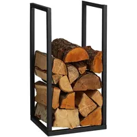 Relaxdays Kaminholzregal, Metall, HBT: 60x30x30 cm, Brennholzregal innen, für