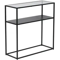 [en.casa] Kuhmo Konsolentisch 80x80x30 cm Schwarz