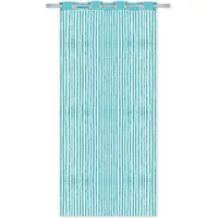 Arsvita Fadenvorhang Metallik-Optik mit Stangendurchzug, Türvorhang 140x250cm (Türkis)