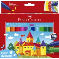 Faber-Castell Jumbo Super Washable Filzstifte farbsortiert, 12 St.