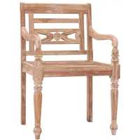 VidaXL Batavia-Stühle 2 Stk. Massivholz Teak
