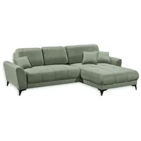 Stella Trading BERN Ecksofa mit Schlaffunktion in Olive -