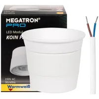 Megatron LED-Modul, KOIN Flex GU10 4.9W Aufsatzring weiß