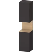 Duravit Qatego Hochschrank Graphit Supermatt mit Nischenbeleuchtung × graphit