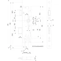 BKS BKS, Fluchttürschloss 1821, Flachstulp, - 30,