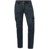 Timezone Herren Regular Ben Cargo Hose, Blau (Dark Night