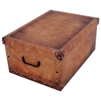Kreher XXL Dekokarton, Aufbewahrungsbox mit Deckel und Griffen. 45