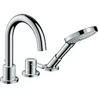 Hansgrohe Axor Uno 3-Loch Einhebel-Wannenrandmischer mit Bügelgriffen polished gold