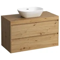 Laufen Lani Waschtischplatte mit Unterschrank, 985mm, mit Ausschnitt mittig