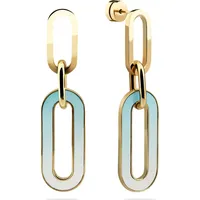 Gmk Collection Ohrhänger Edelstahl, Emaille Ohrringe Damen