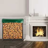 Vevor Metall Kaminholzregal 590 kg Haltekapazität, Brennholzregal 183,5x36,2x122 cm,