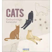 Korsch Verlag Geburtstagskalender Cats: Immerwährender Wandkalender. Format 22,5 x