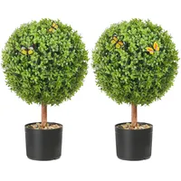 Vevor 2x Buchsbaumkugel Künstlich 559mm Garten Deko Buchsbaum im