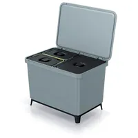KEDEN Recycling-Sortiersystem 2x10L + 1x23L Farbe grau KEDEN