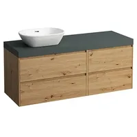 Laufen Lani Waschtischplatte mit Unterschrank, 1370mm, mit Ausschnitt links