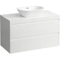 Laufen LANI Waschtischplatte weiß matt inklusive Unterschrank, 1 Ausschnitt