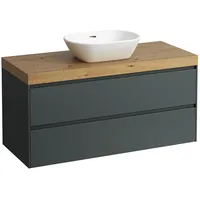 Laufen Lani Waschtischplatte mit Unterschrank, 1185mm, mit Ausschnitt mittig