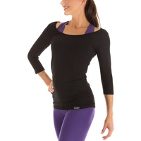 Winshape Damen 3/4-Arm Shirt Ws4 schwarz, S
