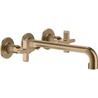 GESSI Inciso+ 2-Griff-Waschtisch-Wandarmatur Warm Bronze gebürstet