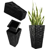 Kadax Blumentopf mit Einlage, Pflanzkübel aus Kunststoff, 30 cm,
