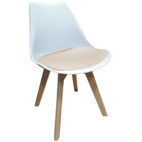 Hti-Living Esszimmerstuhl Samt Atlanta Weiß/Creme