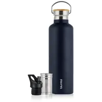 Blumtal Thermoflasche Thermosflasche 1L - doppelwandige Flasche Edelstahl 1L