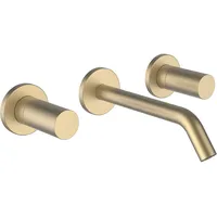 Laufen Kartell 3-Loch-Wand-Waschtischmischer - Gold matt
