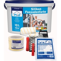 Plid Silikon Fassadenfarbe 10L Weiß matt für ca. 70m2