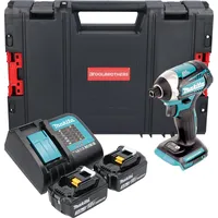 Makita Bohrmaschine + 2x Akku 3,0 Ah + RHINO