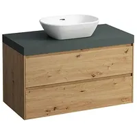 Laufen Lani Waschtischplatte mit Unterschrank, 985mm, mit Ausschnitt mittig